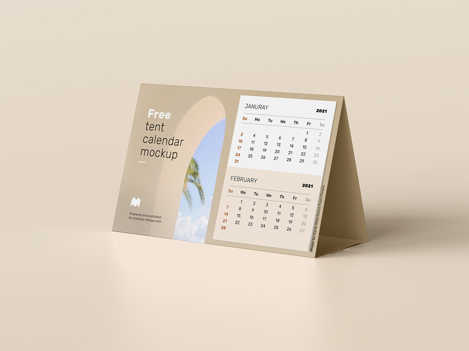 Horizontal Table Tent Free Mockup