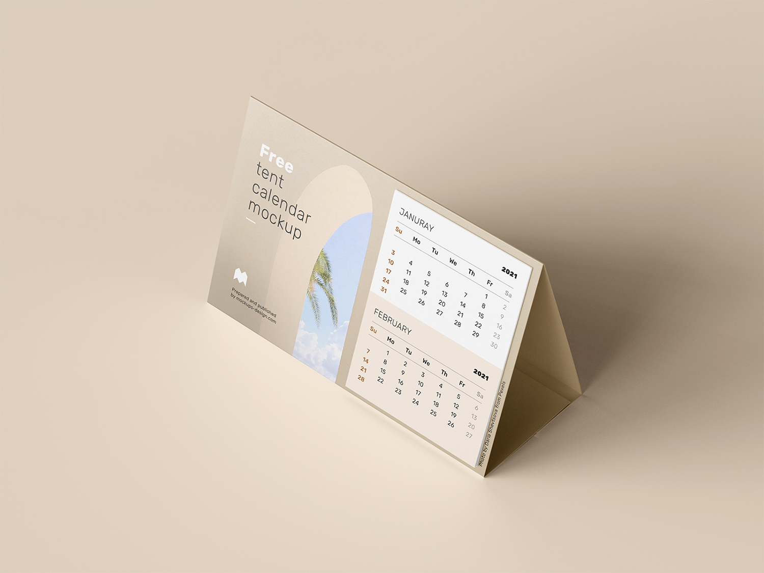 Horizontal Table Tent Free Mockup