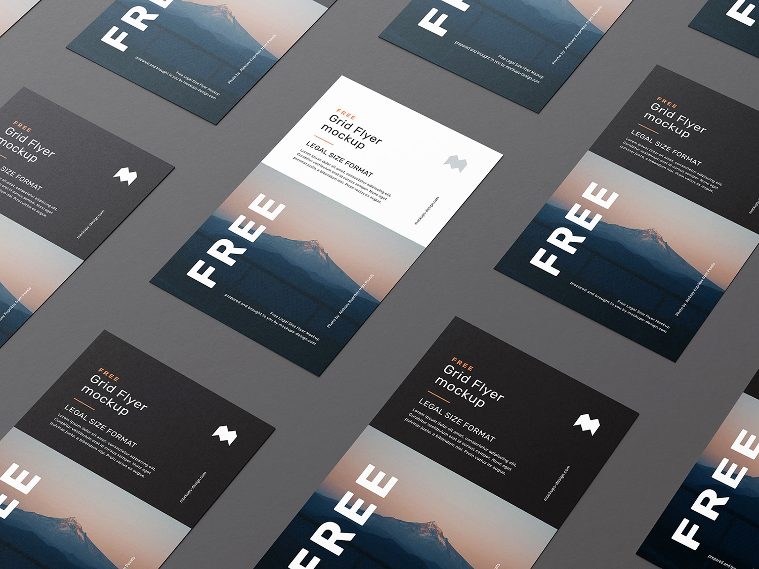 Legal Size Flyer Grid Free Mockup