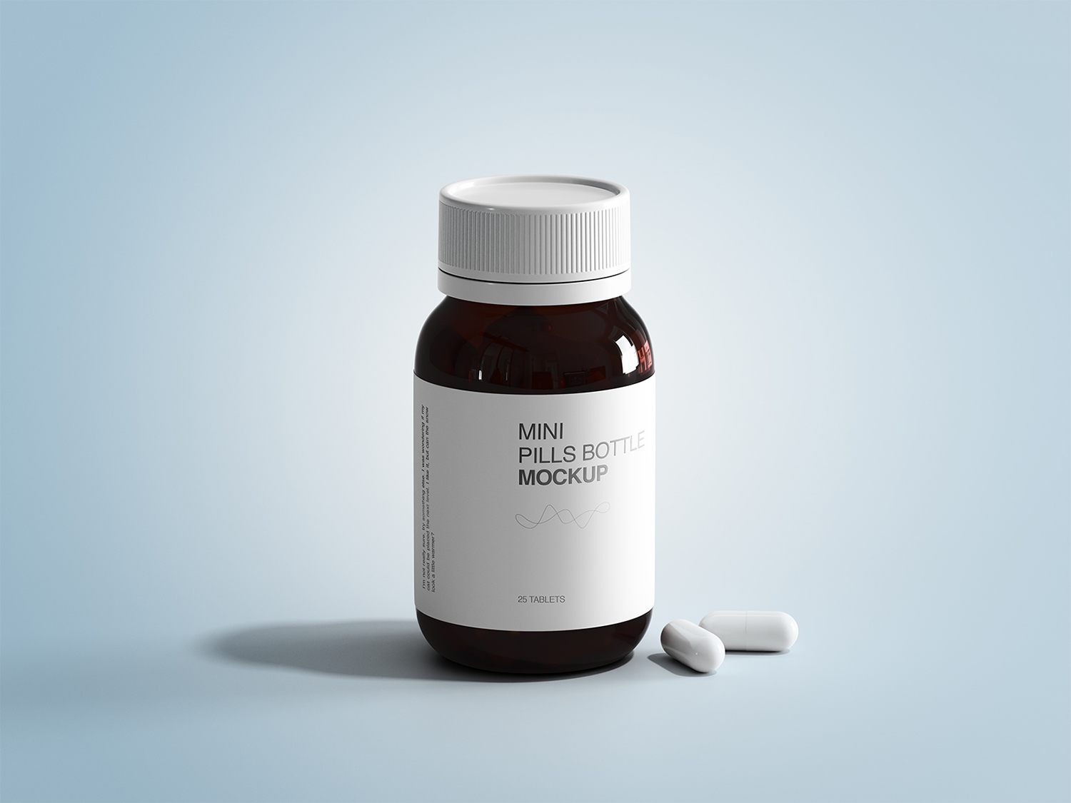 Mini Pills Bottle Mockup