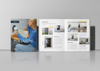 Modern Magazine Mockup PSD