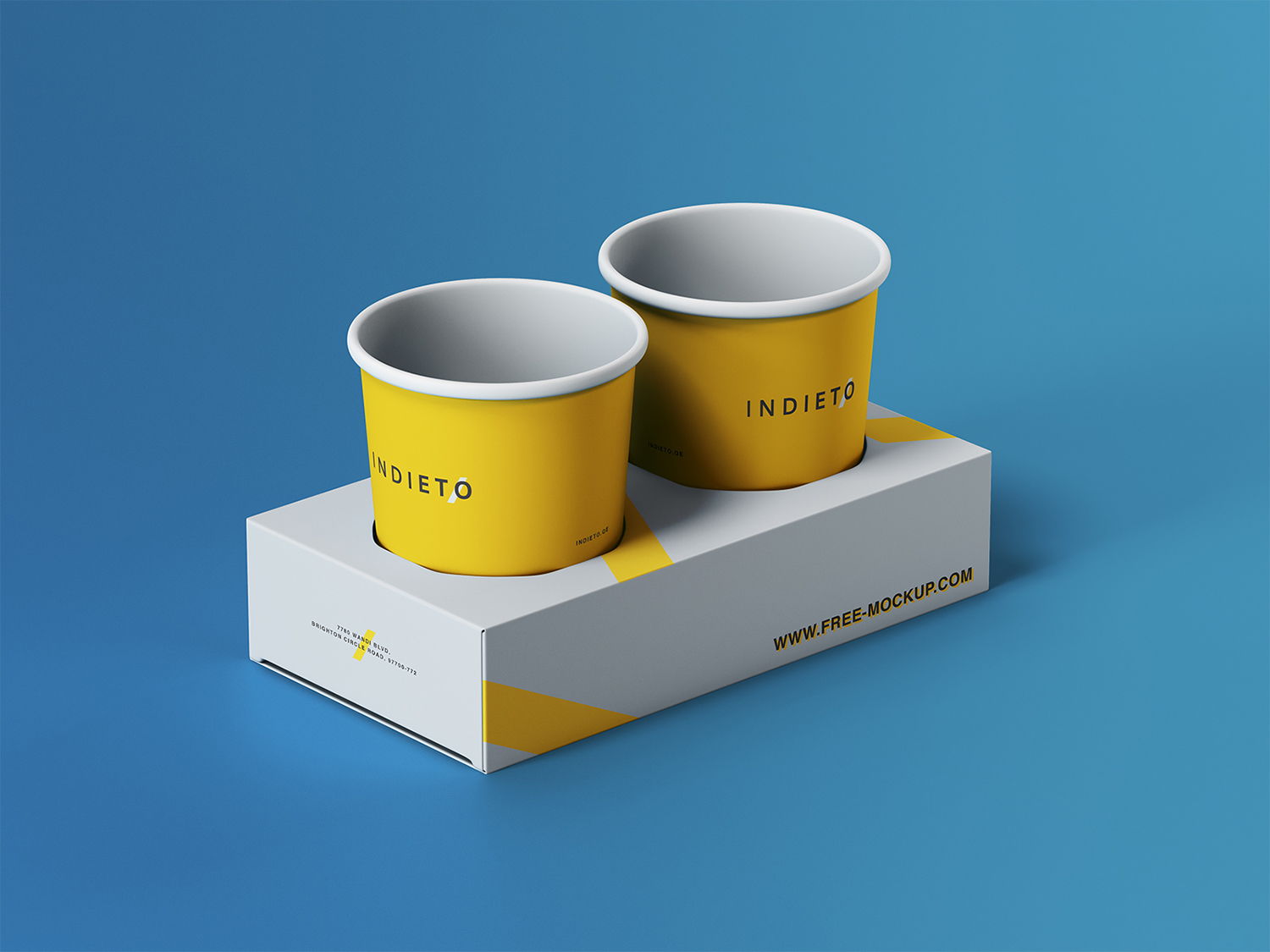 Paper Cup Holder Free Mockup