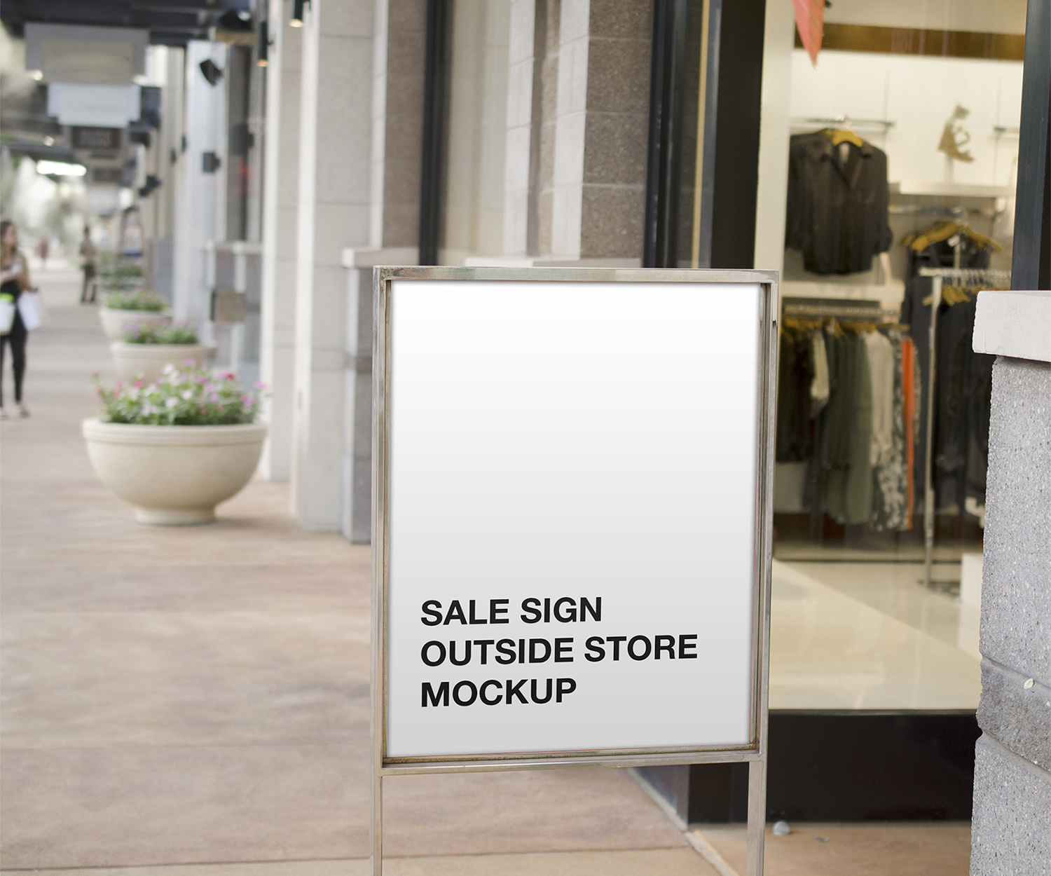 Sale Sign Outside Store Free Mockup