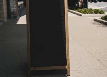 Street A-Stand Sign PSD Mockup