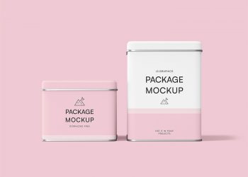 Tin Box Free Mockup Set