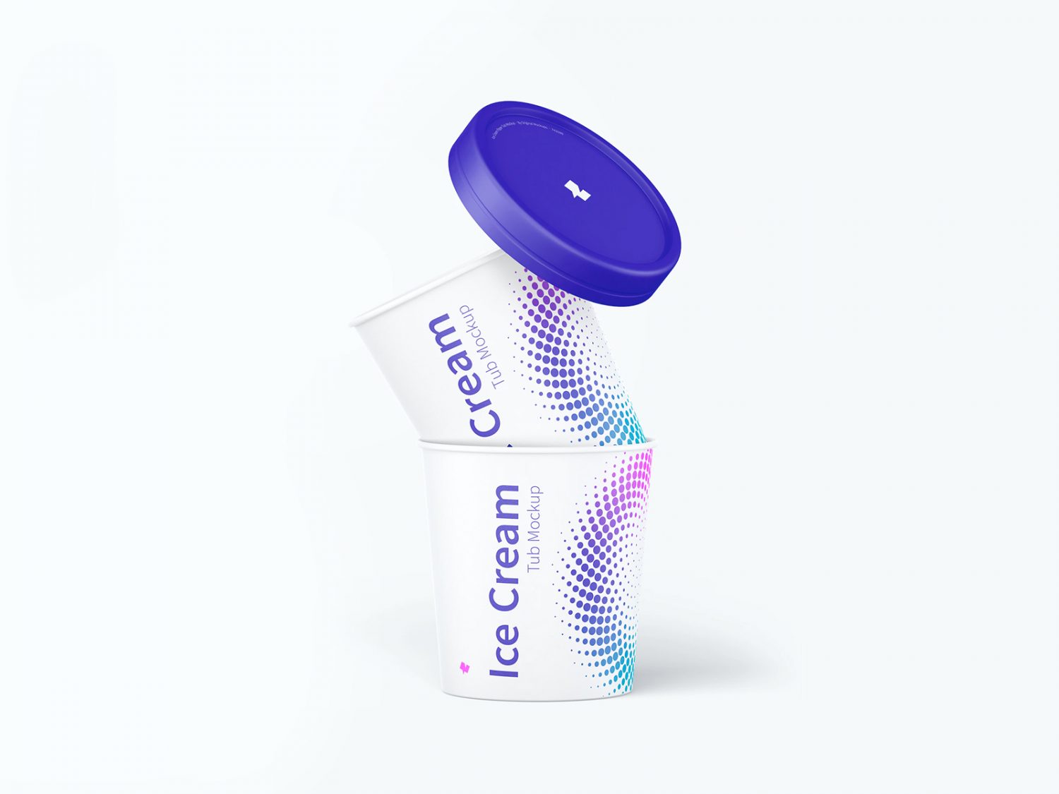 500ml Ice Cream Paper Tubs Mockup