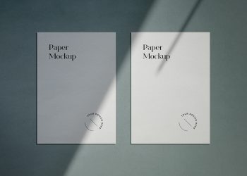 A4 Paper Stationery Free Mockups