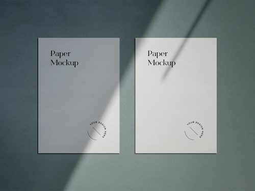 A4 Paper Stationery Free Mockups