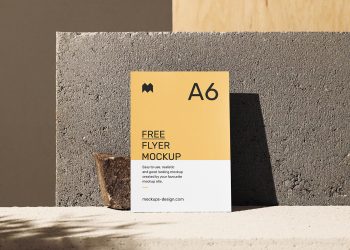 A6 Single Flyer Scene Free Mockup