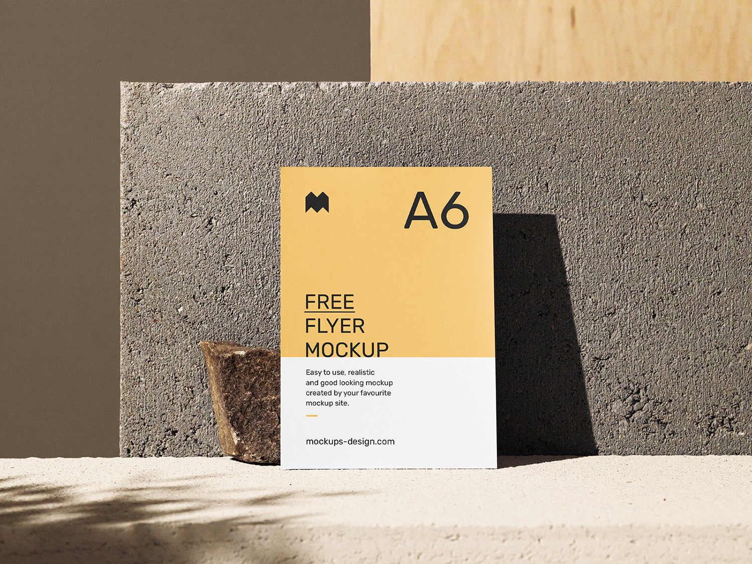 A6 Single Flyer Scene Free Mockup