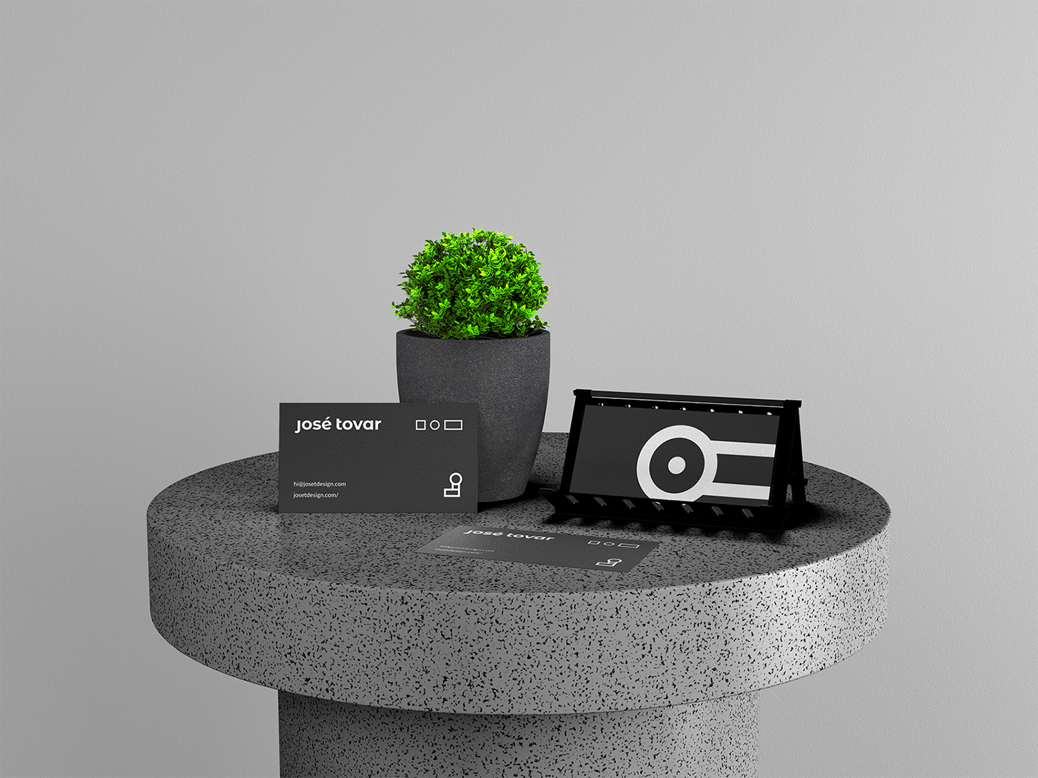 Business Cards with Plant Branding Free Mockup