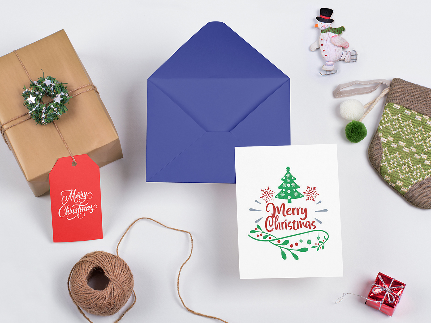 Christmas Greeting Card Free Mockup