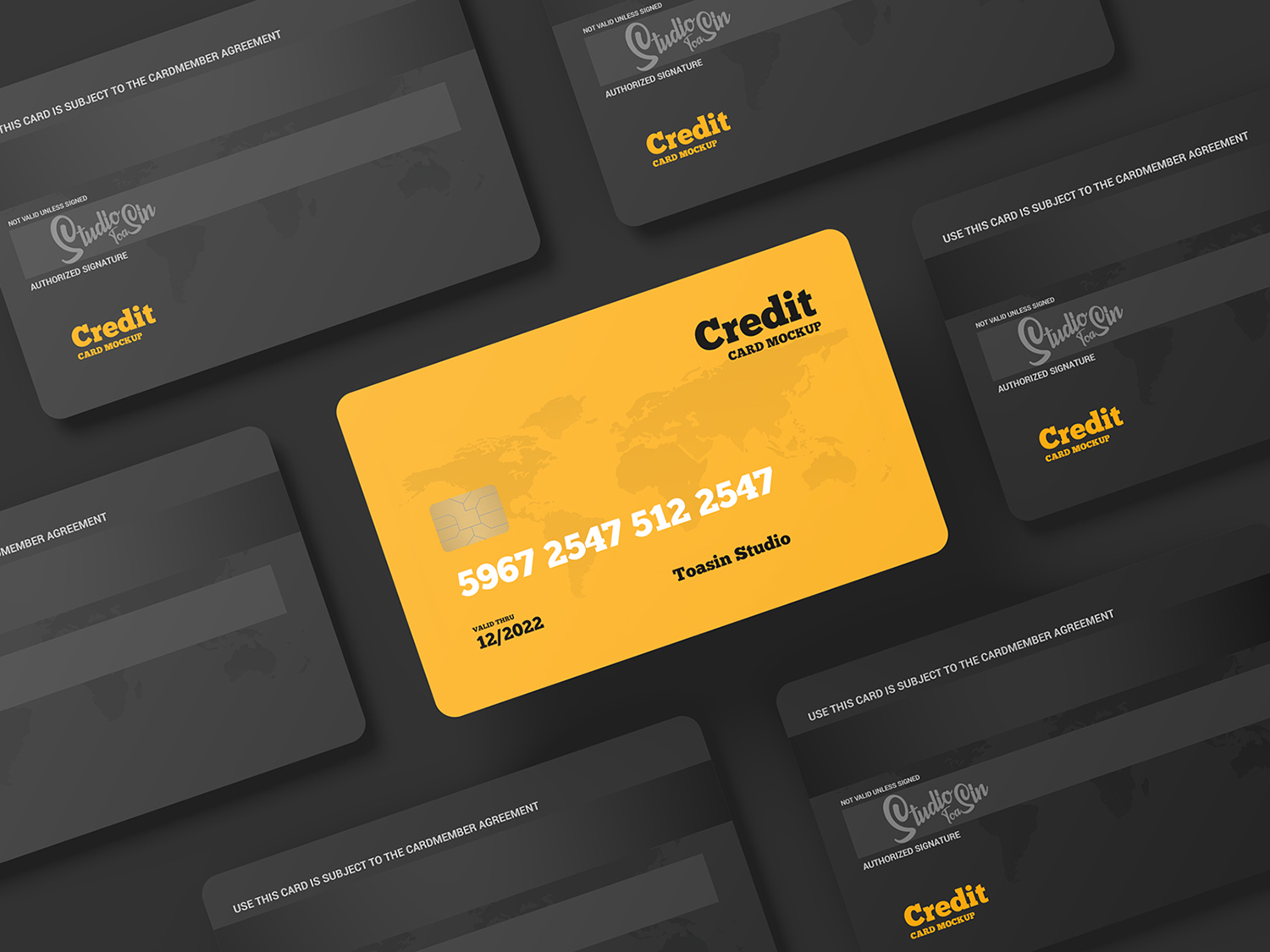 Credit Cards Gift Cards Free Mockup 01