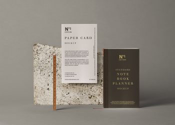 Free Notebook Stationery Mockup