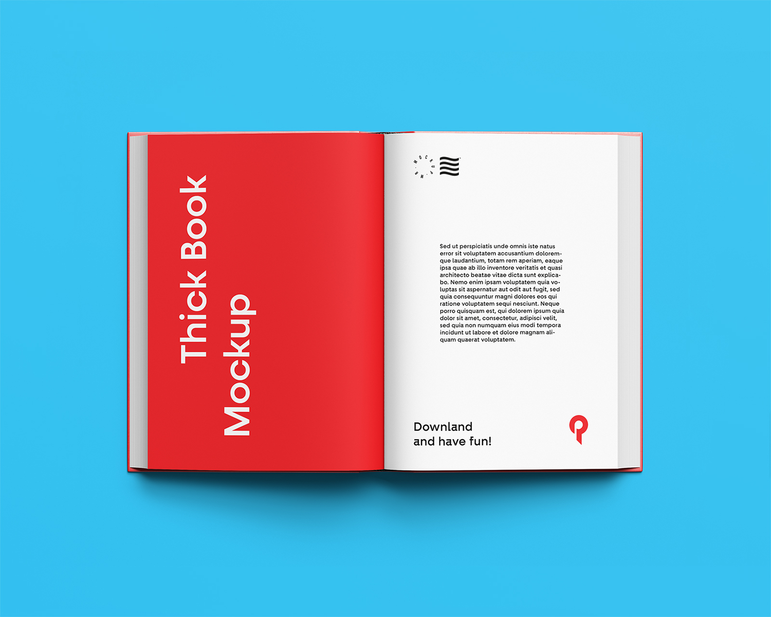 Free Open Book Mockup Top View
