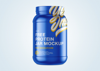 Free Protein Jar Mockup 2lb