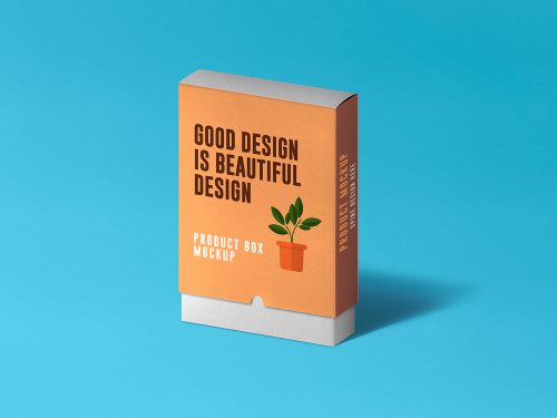 Free Slide Product Box Mockup