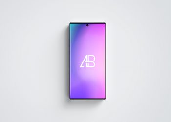 Galaxy Note 10 Pro Top View Mockup