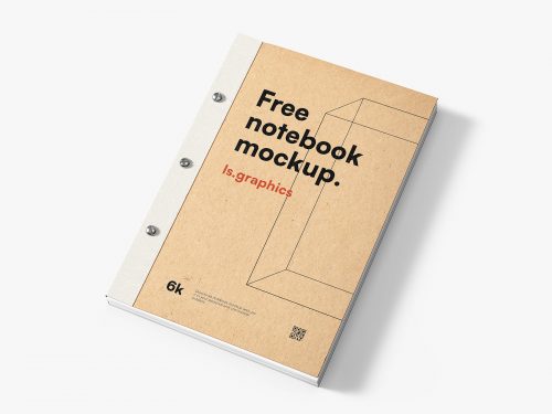 Kraft Notebook Free Mockup