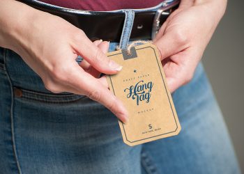 Kraft Paper Label Tag Mockup PSD