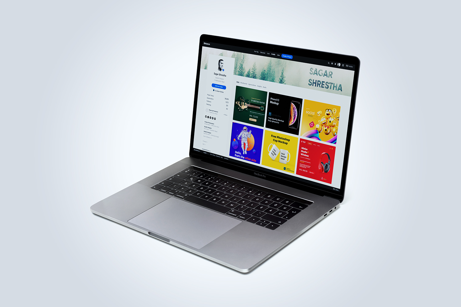 BMockups Macbook Pro Scene 15  For Photoshop Sketch Figma