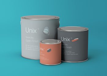 Metal Paint Buckets Free Mockups