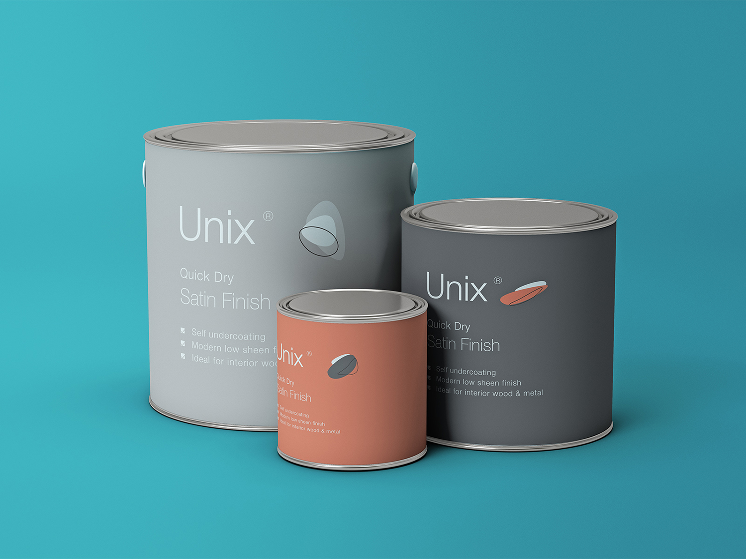 Metal Paint Buckets Free Mockups