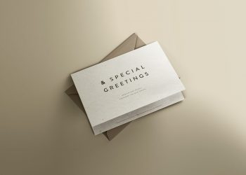 PSD Greeting Card Mockup