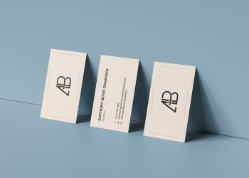 Triple Business Card Mockup