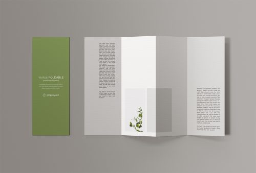 Vertical Foldable Brochure Mockup