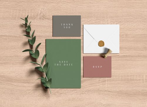 Wedding Invitation Suite Mockup