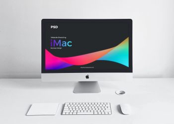 iMac Website Design Free Mockup