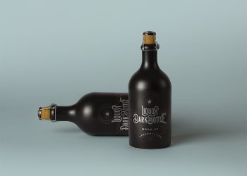 Dark Liquor Bottle Mockup