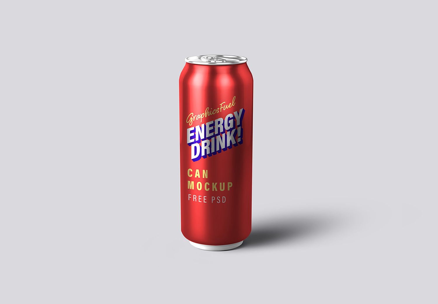 Energy Drink Tin Can PSD Mockup