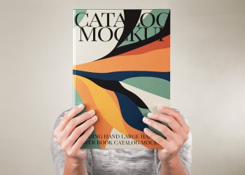 Free A4 Book/Catalog Mockup in Hand