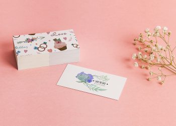 Free Business Card Mockup on Stack