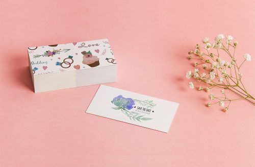 Free Business Card Mockup on Stack