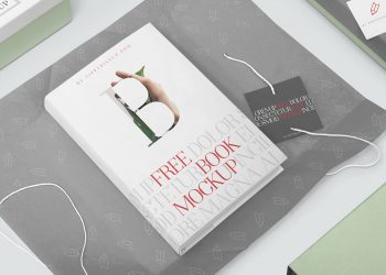 Free Dust Jacket Hardcover Book Mockup