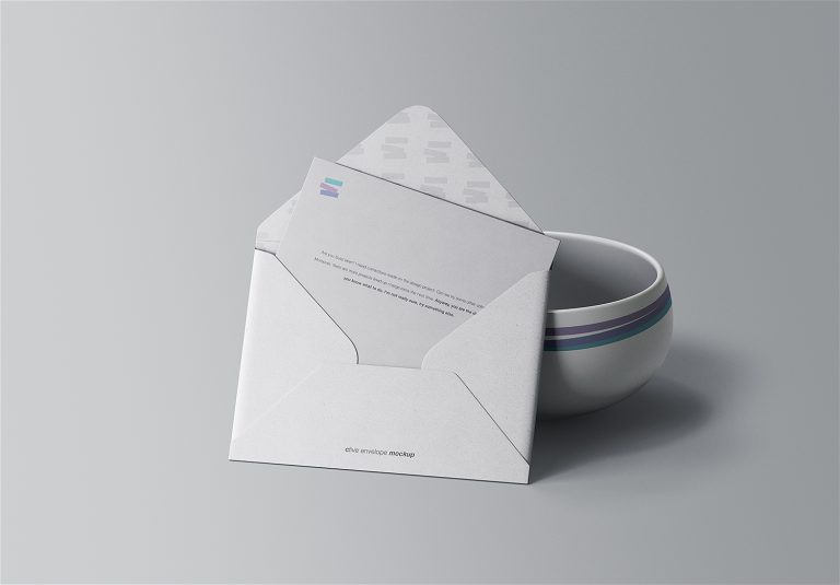 Free Envelope with Greeting Card Mockup — Free Mockup World