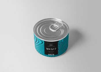 Free Food Tin Can Mockup