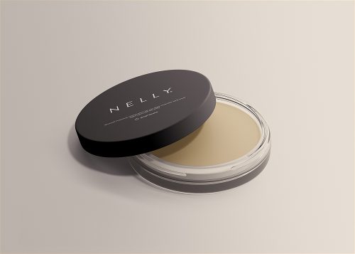 Free Glass Cosmetic Jar Mockup