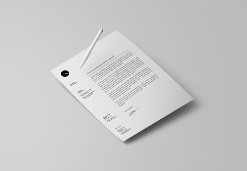 Free Letterhead Stationary Mockup