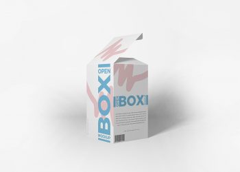 Free Packaging Open Box Mockup