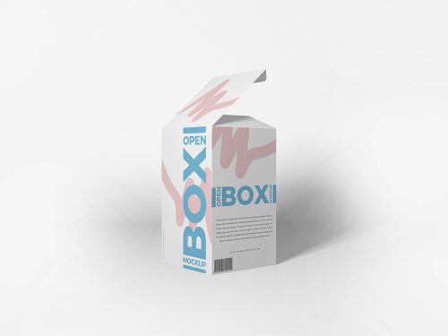 Free Packaging Open Box Mockup
