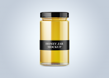 Free Pure Honey Jar Mockup