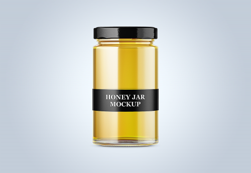 Free Pure Honey Jar Mockup