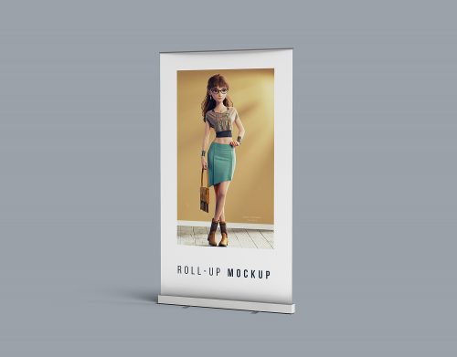 Free Roll-up Banner Stand Mockup