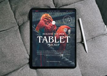 Free iPad Pro Mockup Top View