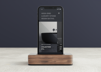 Free iPhone X in Dock Mockup