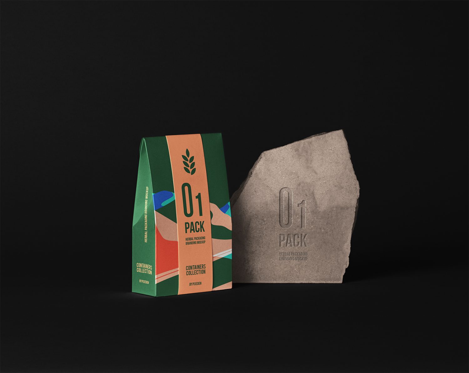 Herbal Paper Bag Packaging Mockup